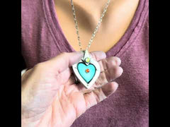 Turquoise Sacred Heart Necklace