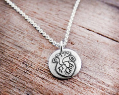 Tiny Anatomical Heart Necklace