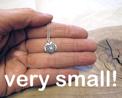 Tiny  Tabby Cat Necklace