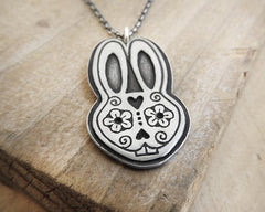 Rabbit Sugar Skull Necklace
