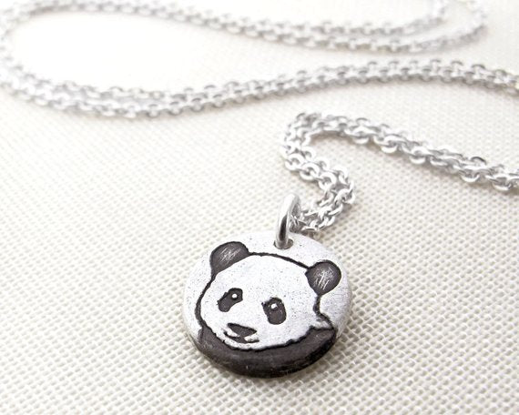 Tiny Panda Bear Necklace