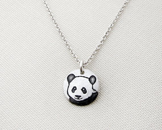 Tiny Panda Bear Necklace