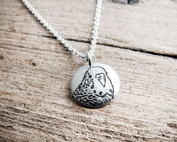 Parakeet Jewelry Handmade Sterling Silver Parakeet Necklace Lulu Bug Jewelry
