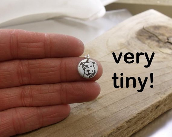 Tiny Smiling Pit Bull Necklace