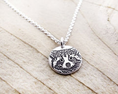 Tiny Raccoon Necklace
