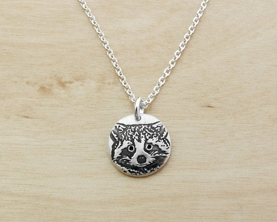 Tiny Raccoon Necklace