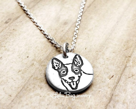 Tiny Rat Terrier Necklace Lulu Bug Jewelry