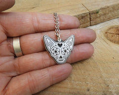 Chihuahua Sugar Skull Necklace