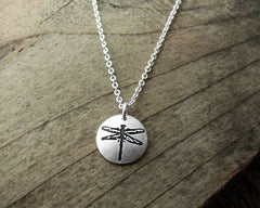Tiny Dragonfly Necklace