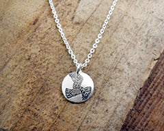 Tiny Red Tail Hawk Necklace
