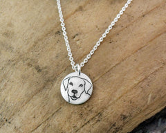 Tiny Yellow Labrador Retriever Necklace