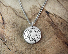 Tiny Weimaraner Necklace