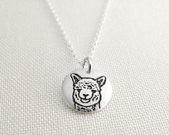 Tiny Alpaca Necklace