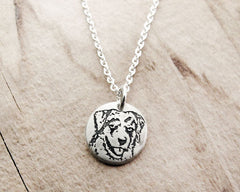 Tiny Australian Shepherd Necklace