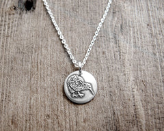 Tiny Kiwi Bird Necklace