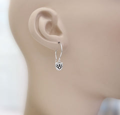 Very tiny owl earrings in sterling silver