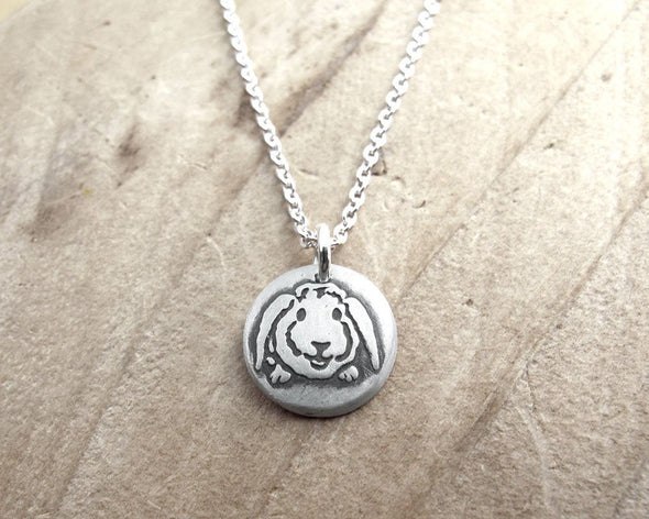 Tiny Lop Eared Rabbit Necklace