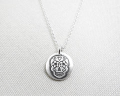 Tiny Sugar Skull Necklace