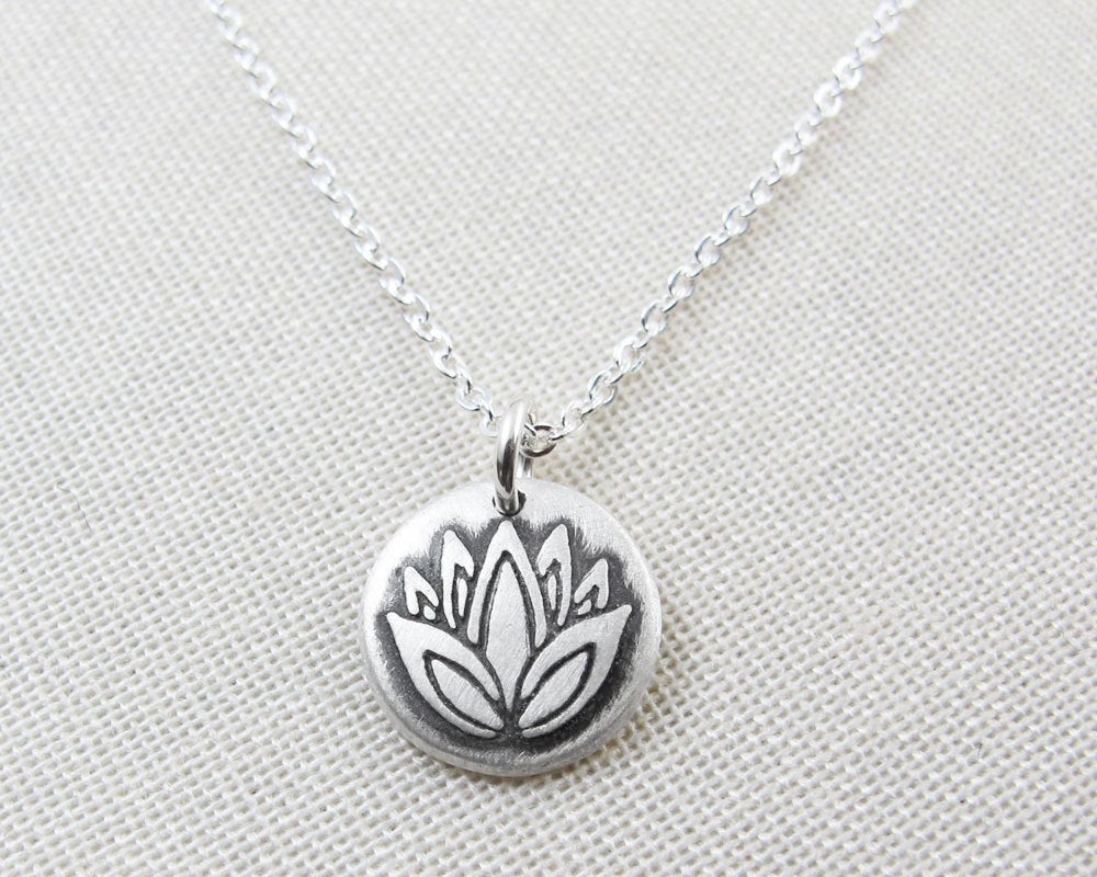 Tiny Lotus Flower Necklace