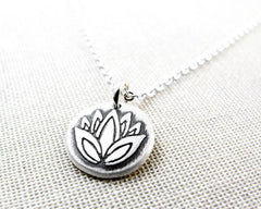 Tiny Lotus Flower Necklace