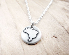 Tiny  Brazil Necklace