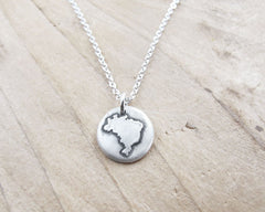 Tiny  Brazil Necklace