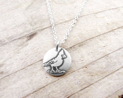 Tiny Cardinal Necklace