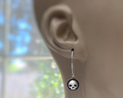 Tiny Skull Dangle Earrings