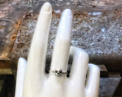 Tiny Skull Ring in Sterling Silver